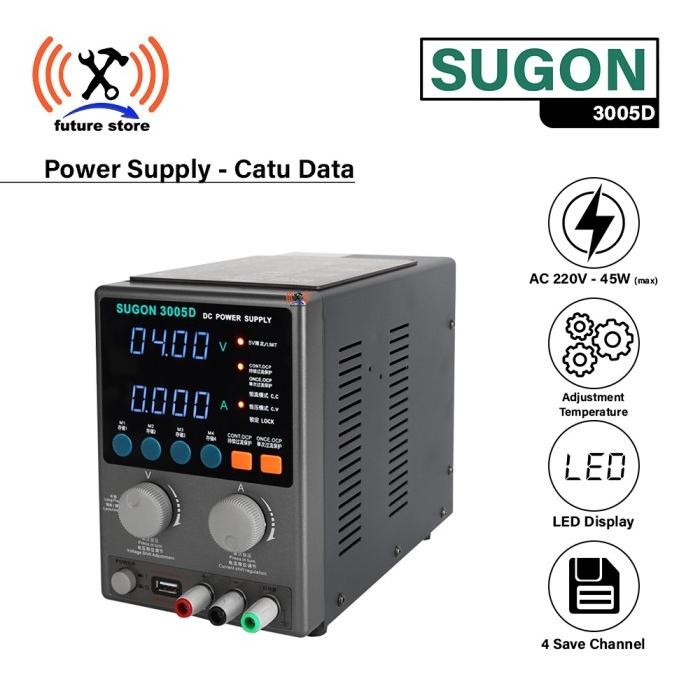 Spesial Sugon 3005D Digital Power Supply - Catu Daya 5 Amper Save Chanel Ori
