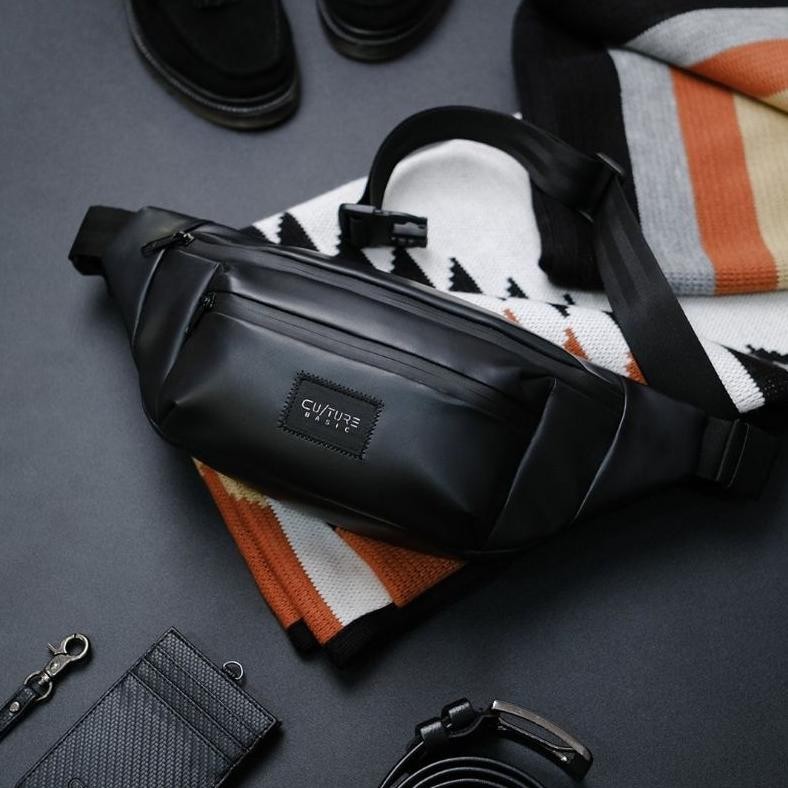 CULTURE BASIC - Yoota Tas Pinggang Selempang Waistbag Slingbag Kulit Pria Waterproof