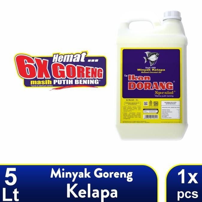

Minyak goreng kelapa (Coconut oil) cap Ikan Dorang Special - 5 liter