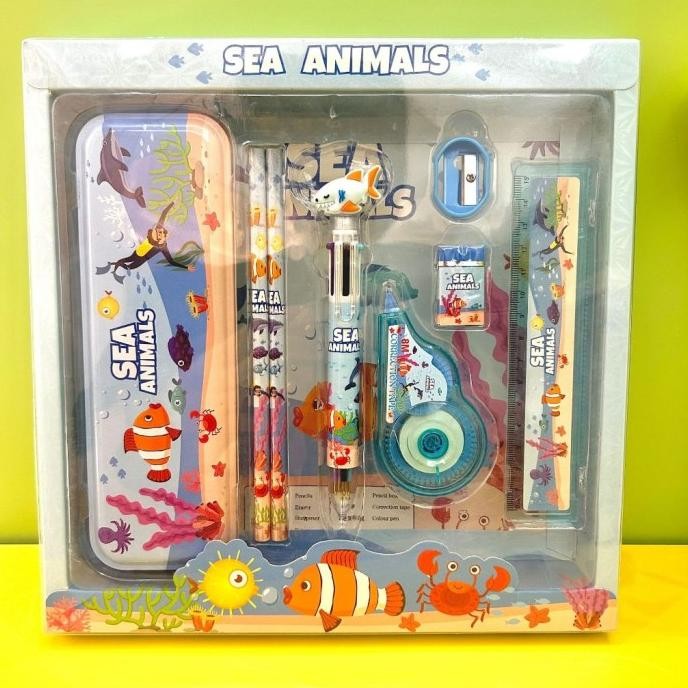 

RedArtos STUDY SET STATIONERY PENSIL SET PAKET ALAT TULIS SEKOLAH KOTAK PENSIL ANAK 8IN1 KODE 8 Quality