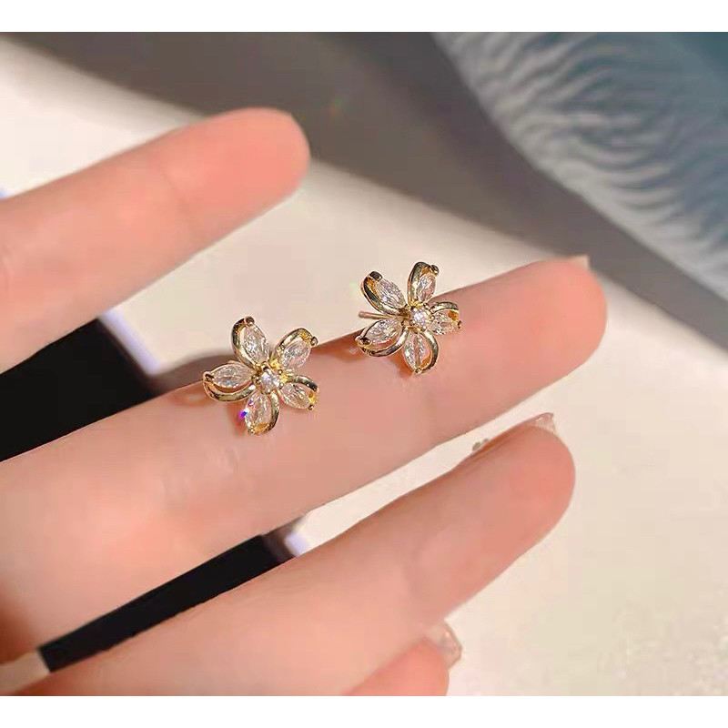 JelitaFash- Mini Flower Stud Earring (925 Silver Tusukan) / Anting Giwang Tusuk Kecil Model Bunga Si