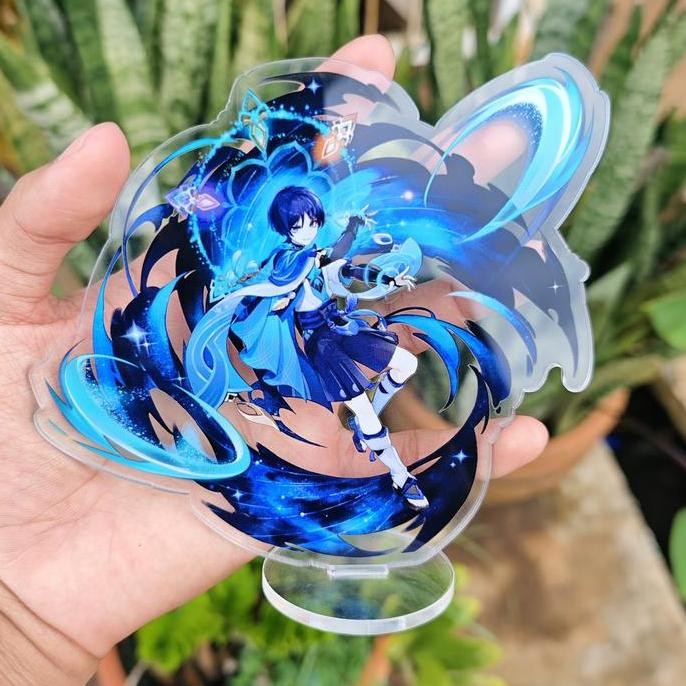redi ya kk Standee Akrilik Genshin Impact Stand Acrylic Besar 15cm Bening Transparan Koleksi Figur P