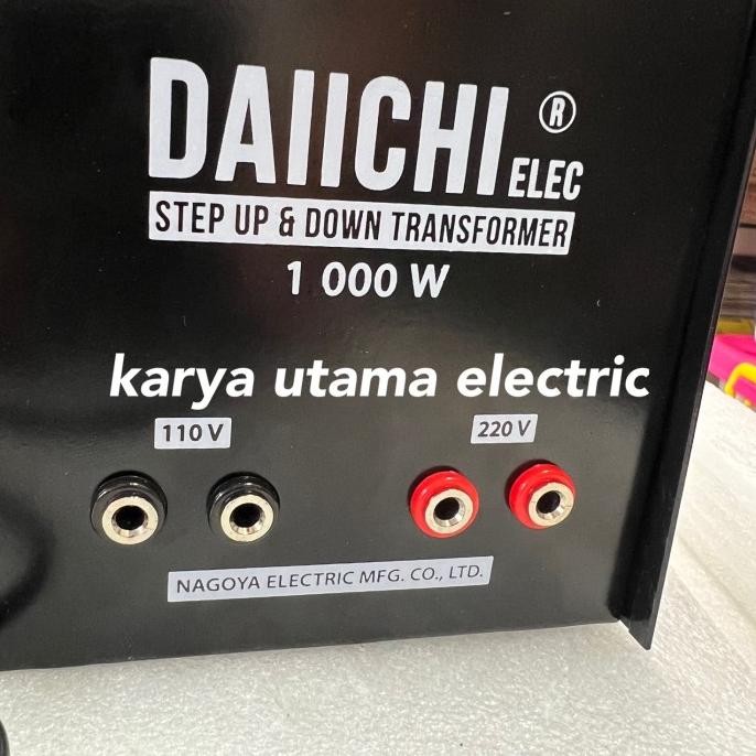 Miliki Trafo Step Down Daiichi 1000Watt Trafo Step Up And Down 1000Watt Daichi 220V 110V
