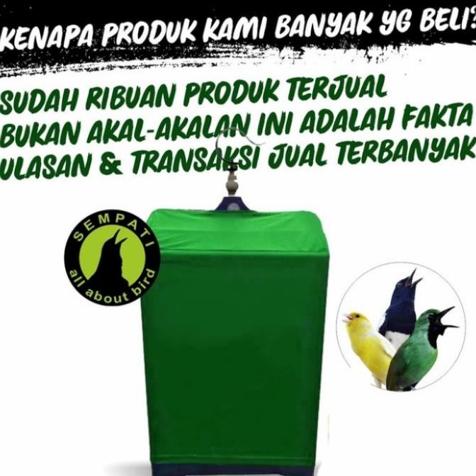 Kerodong Krodong Kandang Kotak Sangkar Burung Kenari Kacer Cucak Ijo
