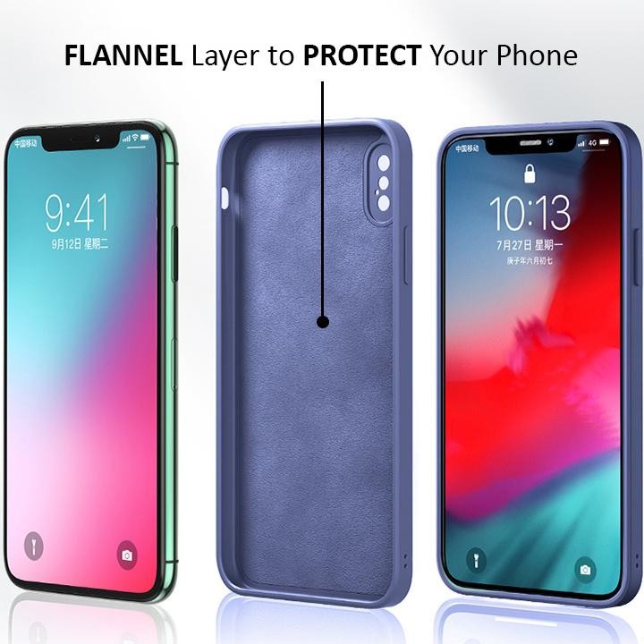 Silicone SQUARE EDGE NO LOGO Soft Case iPhone 7 8 PLUS X XR XS 11 12 13 14 15 PRO MAX PLUS Casing Si