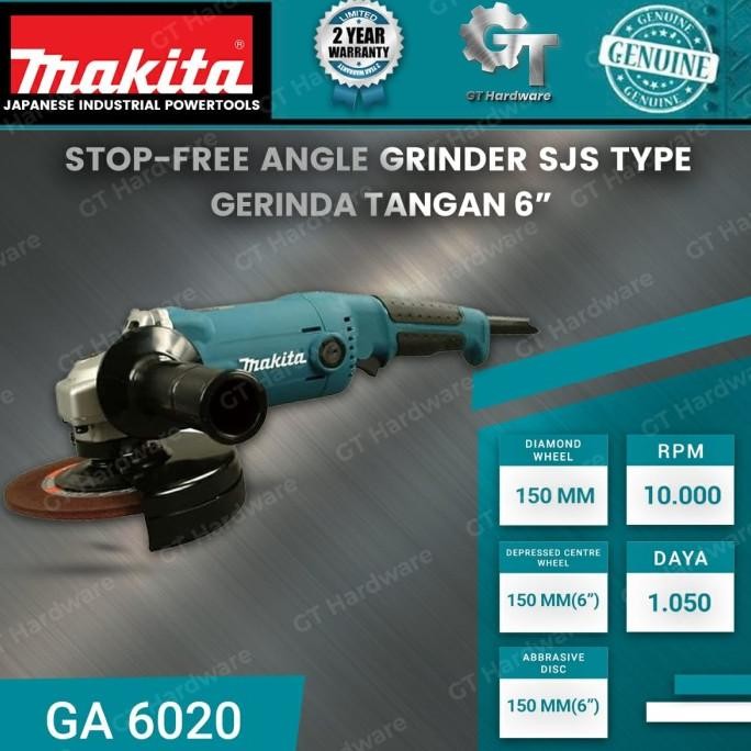 Siap Kirim Makita GA 6020 / GA6020 Mesin Gerinda 6 Inch / Angle Grinder 6 Inch