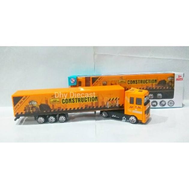 Truck Diecast Box Kontainer -Mainan Truk - Mobil Mobilan - Miniatur Diecast Truck Construction