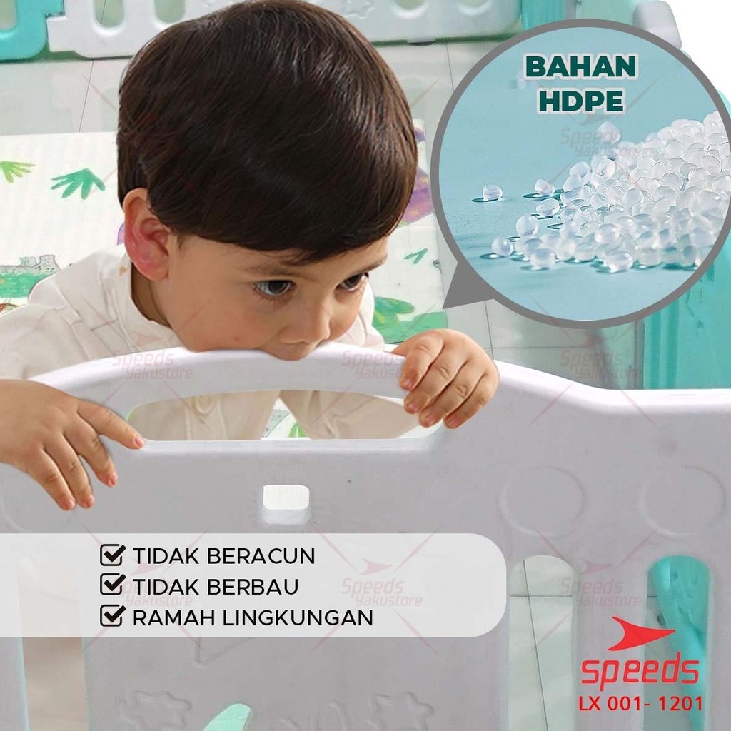 SPEEDS Pagar Bayi Playpen Bayi Pagar Mainan Anak Set Bayi Baby Fence Pagar Playpen Portable 001-1201