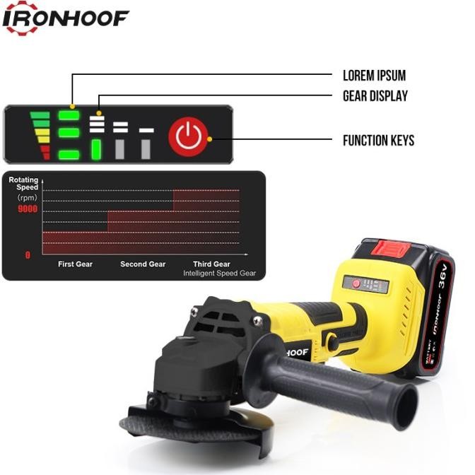 Murah Mesin Gerinda Tangan Cordless Angle Gerinda Battery Wireless Rechargea