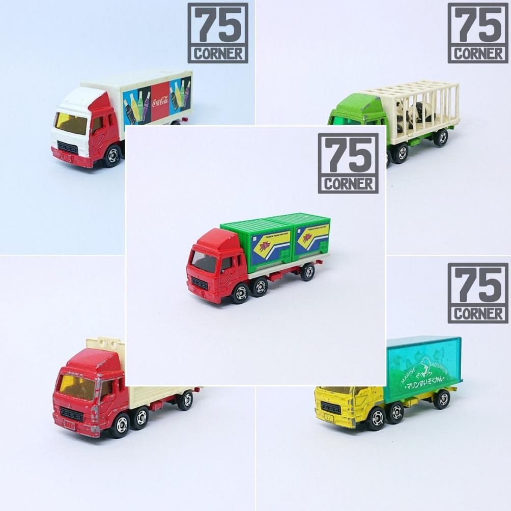 [ 75 CORNER ] Tomica Tomy Mitsubishi Fuso Truck Fighter The Great Trintin Truk Wing Box Vans Coca Co