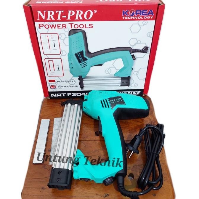 

Nrt Pro F304E Mesin Paku Tembak Staples Elektrik 2 In 1 Paku I Dan U Co