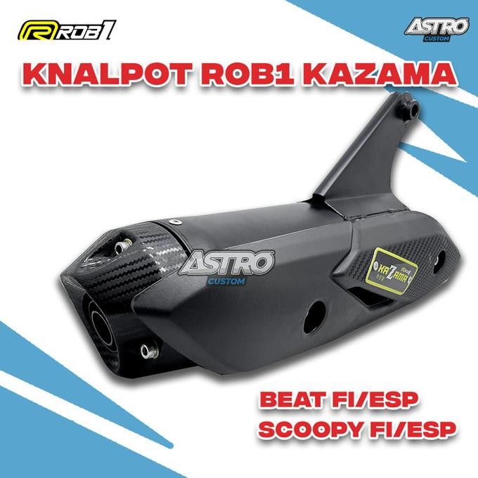 Knalpot ROB1 Kazama Beat Fi ESP Scoopy Fi ESP Beat Scoopy Karbu Vario