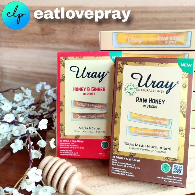

Madu Uray Sticks 120Gr Box Isi 10 Sachet / Raw Honey / Honey & Ginger Terlaris