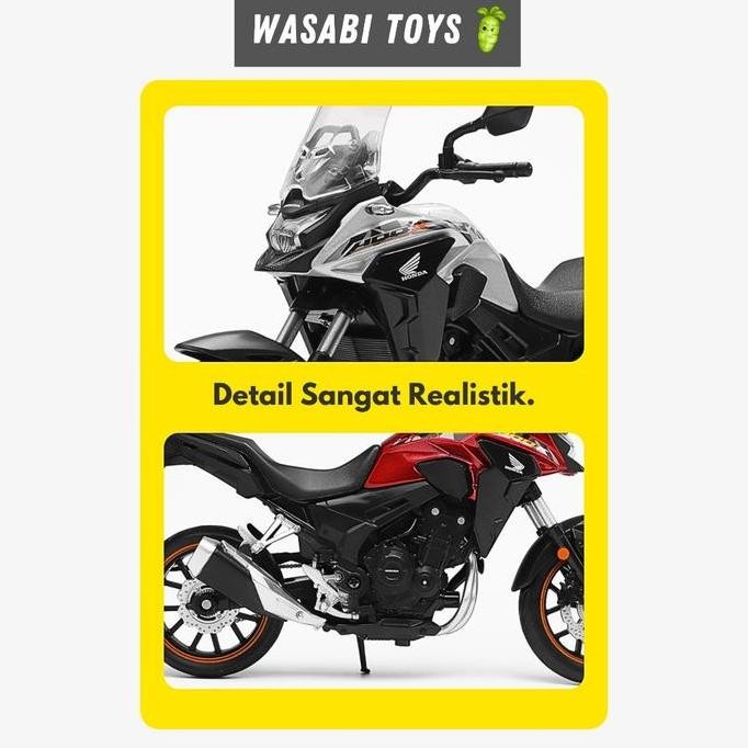 Terlaris Miniatur Diecast 1:12 Honda Cb 400X Cb 400 Cca Cool Chic Auto (Dengan Alas Motor, Tangki Lo