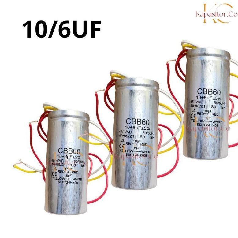 kapasitor mesin cuci sharp 2 tabung CBB60 12/6uf stainles 7kg 8kg 9kg 10kg 11kg 12kg 13kg 14kg 15kg 