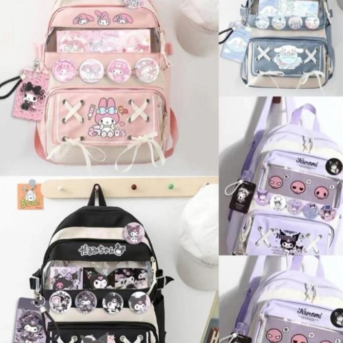 TAS SEKOLAH IMPORT SANRIO / RANSEL SEKOLAH ANAK HELLO KITTY / TAS SEKOLAH KUROMI REMAJA / TAS IMPORR