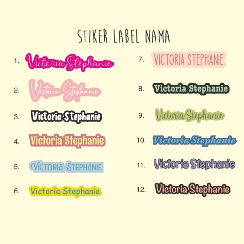 

NEW STIKER LABEL NAMA WATERPROOF ISI UP TO 50 PCS/SET INSTAN GOOD PRODUK SIAP KIRIM
