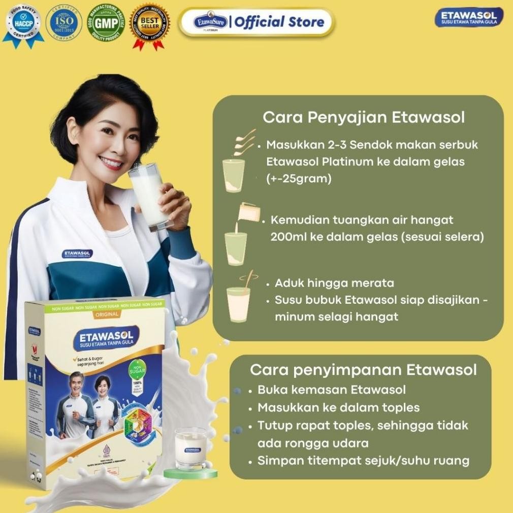 

Spesial/ Etawasol Susu Kambing Bebas Gula Untuk Diabetes, Hipertensi, Nyeri Sendi Dan Pernafasan 250Gr 1 Box {Terbaru/Terlaris/Tergcor/Kekinian}