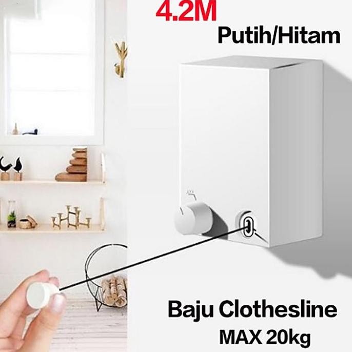 Jemuran Kawat Teleskopik Portabel/jemuran portable/tali jemuran/Desain yang sangat nyaman, dapat den