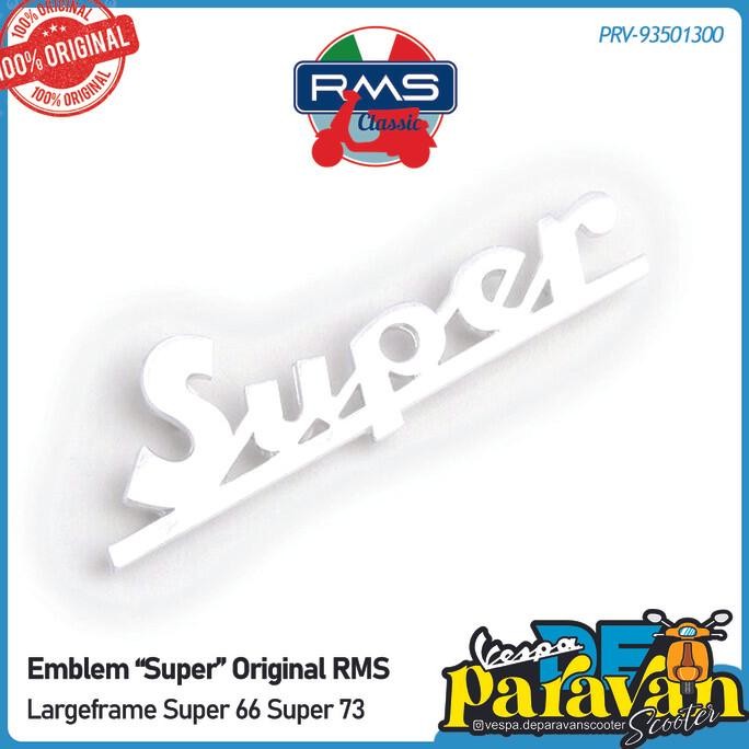 EMBLEM "SUPER" ORIGINAL RMS VESPA SUPER 66 SUPER 73 LATIN