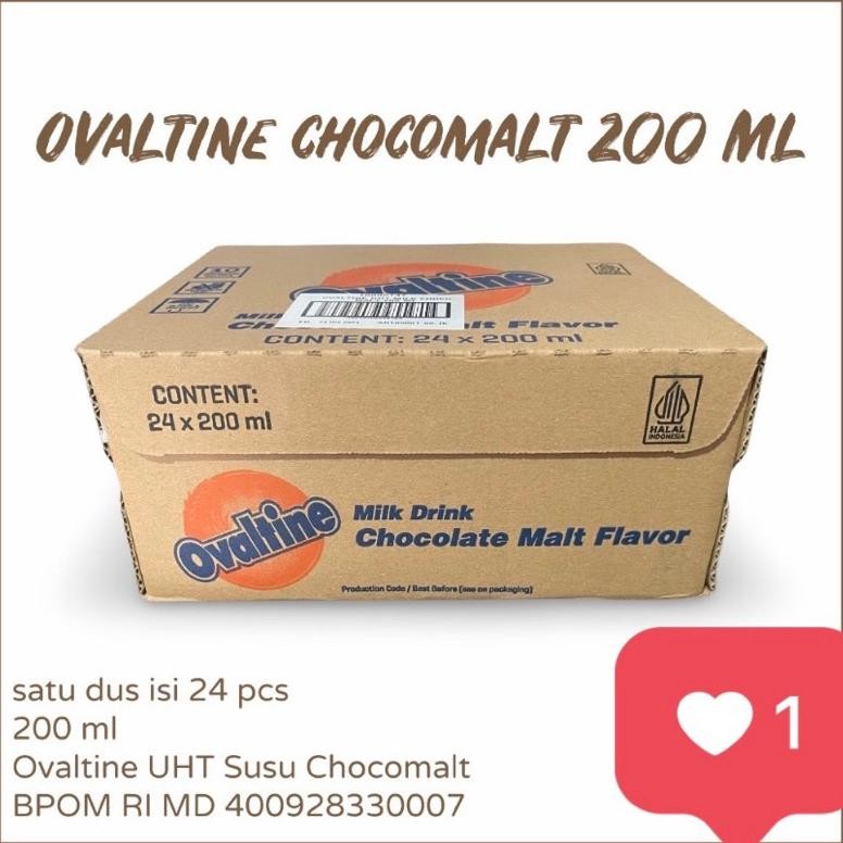 

Spesial/ Ovaltine Susu Uht Rasa Chocomalt 200Ml (1 Karton Isi 24 Pcs) Expired 16 November 2025 {Terbaru/Terlaris/Tergcor/Kekinian}