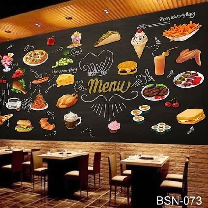 Wallpaper Custom 3D Wallpaper Dinding Cafe 5 - Asli