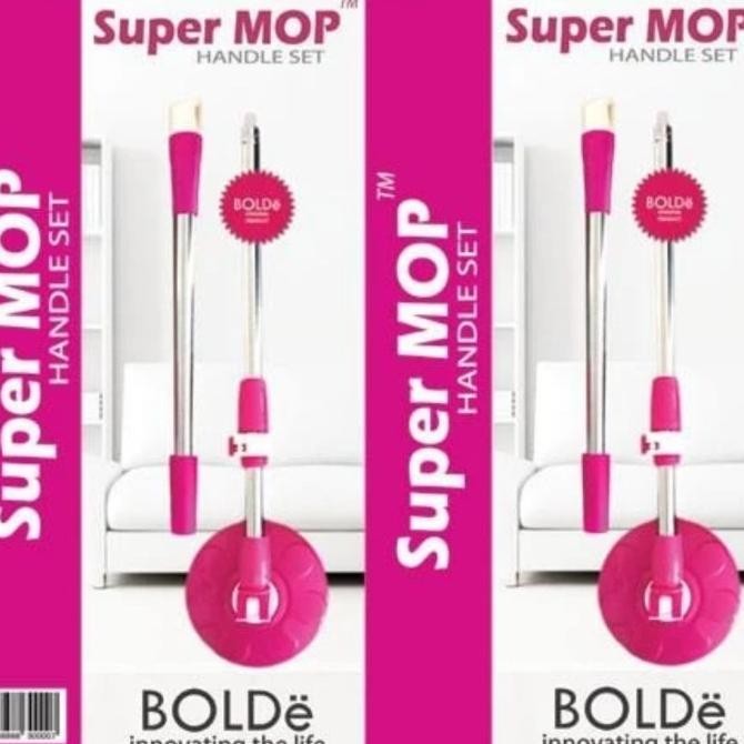 BOLDE : SUPER MOP HANDLE SET / GAGANG TONGKAT KEPALA PEL SPIN MOP