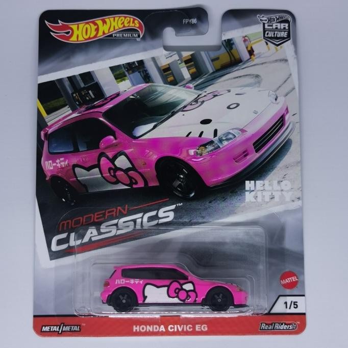 Hot Wheels Honda Civic EG Pink Hello Kitty Modern Classics Hotwheels