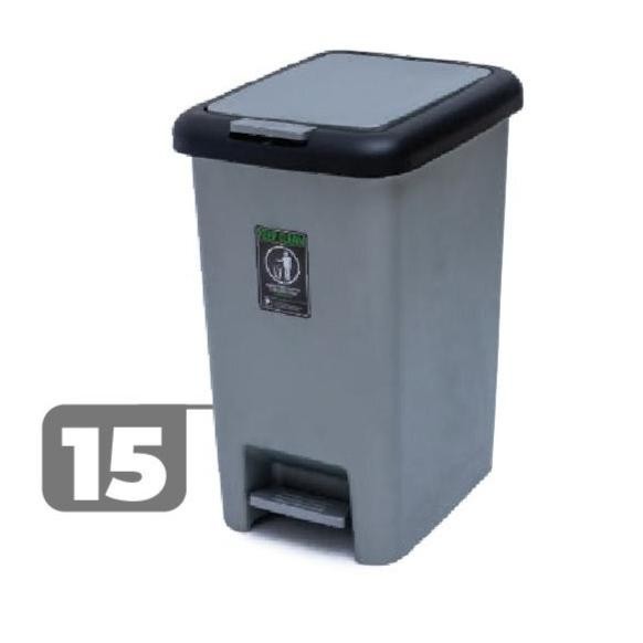 Tempat Sampah Injak Mode Push 15 Liter Eco Trash Bin Taiwan DBI-15