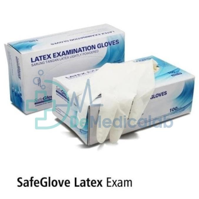 Sarung Tangan / Handscoon Latex Safe Gloves / Latex Examination Gloves