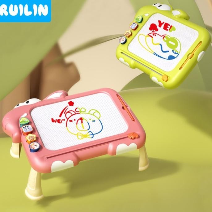 

Ruilin Multifungsi 3 In 1 Meja Belajar Anak Papan Gambar Papan Tulis Gambar Magnetik Writing Drawing Board Co
