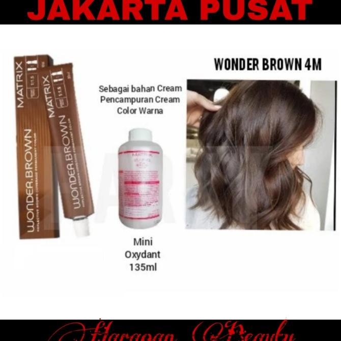 pewarna rambut matrix wonder brown WB 4M , Cat rambut & oxydant