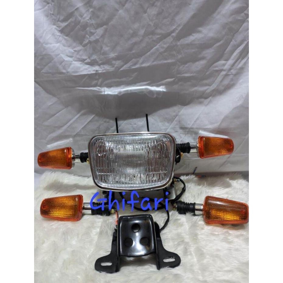 Paket Hemat Kedok Batok Lampu Depan Rx King Model Standar Breket Kupingan Lampu Rx King Sen Sein Ret