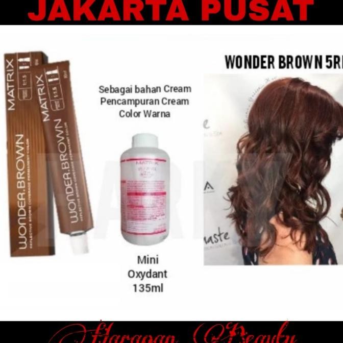 pewarna rambut matrix wonder brown WB 5RB cat rambut & oxydant