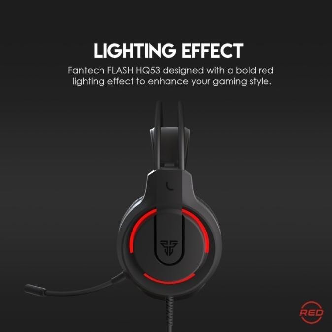 Headset Gaming Fantech Flash HQ53 - Gaming Headset Wired Flash HQ53 Resmi Ori