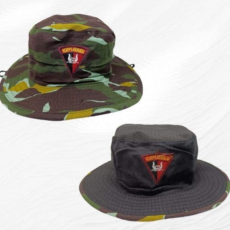 Topi Rimba Loreng Hitam Brimob