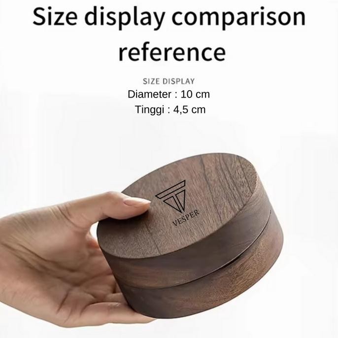 walnut ash tray with lid asbak stainless tutup kayu / tempat puntung rokok aesthetic color