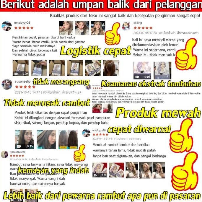 Kirim kondisioner rambutSTYLE FIT cat rambut ash grey*200ml Tidak perlu pemutih, pewarna rambut alam