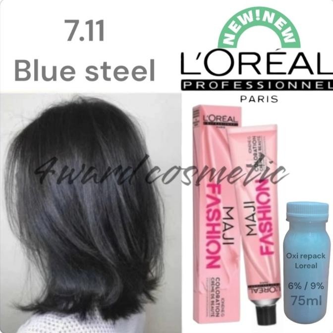 Loreal majifashion 7.11 Blue steel pewarna rambut/cat rambut loreal