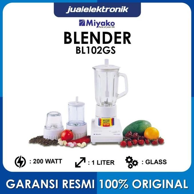 Murah Miyako Blender Glass 1 Liter 3In1 - Bl102Gs Minuman Pisau