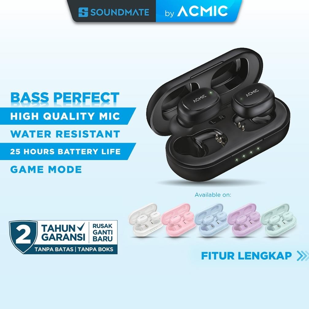ACMIC ZENDIO MINI TWS Extra Bass Gaming Headset Bluetooth Earphone
