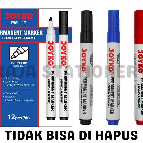 

Joyo Permanent Marer Round Tip Bla Blue Red Pidol Permanen Joyo Nda Hitam U Merah Pm17 Pm18 Pm19 12Pc Tationery