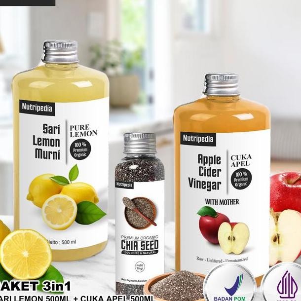 

Nutripedia Paet 3In1 Cua Apel Ml Ari Lemon Ml Dan Chiaeed 70Gr