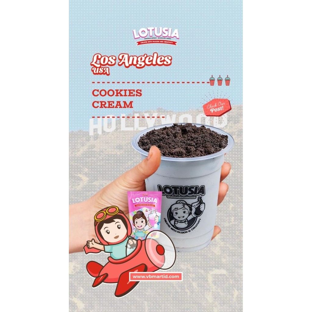 

Spesial Promo/ 1 Kg Lotusia Cookies Cream Drink Premix [Terlaris/Terbaru/Recommended]