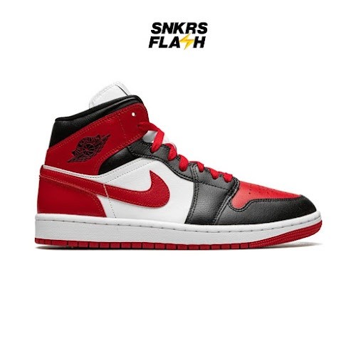 AIR JORDAN  1 Mid Alternate Bred Toe Sepatu Sneakers Wanita - BQ6472079 - Size 36