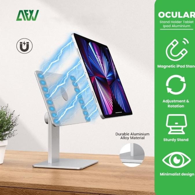 OCULAR Stand Holder Tablet Ipad Aluminium Holder Dudukan Ipad Magnetic