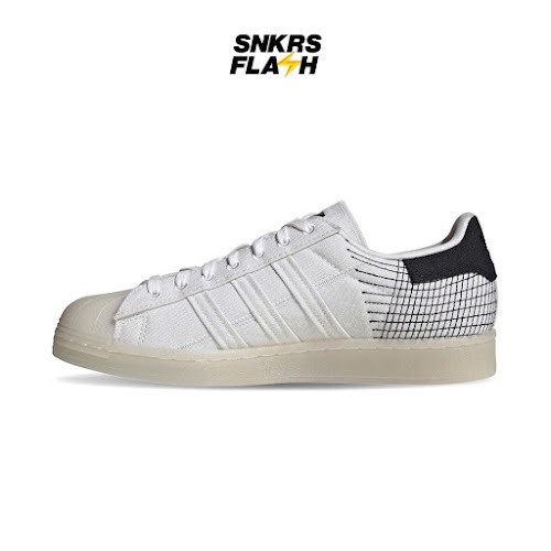 ADIDAS Superstar Primeblue Classic White Black Sepatu Sneakers Unisex - G58198 - Size 38