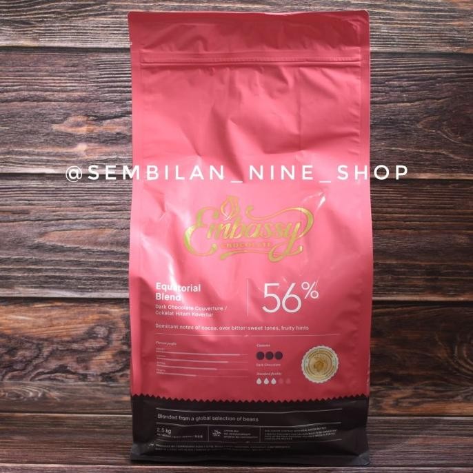 

Promo Tulip Embassy Equatorial Dark Chocolate Couverture 56% 2,5 Kg Coklat