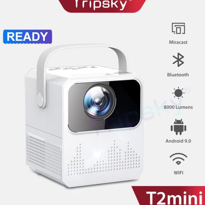 Smart Proyektor Android WIFI Mirroring HP Projector 120ANSI 6000 Lumen