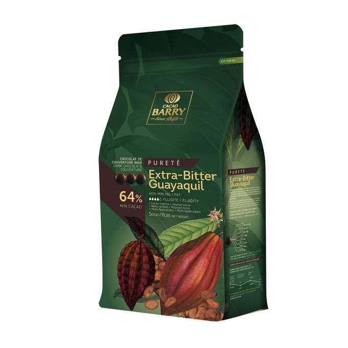 

Sale Cacao Barry Extra Bitter Guayaquil 64% 1Kg Dark Chocolate Couverture